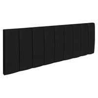 Cabeceira Painel Casal 1,40m Holanda Suede Preto - Pallazio