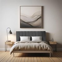 Cabeceira Queen 1,60m Holanda Suede Grafite - Pallazio