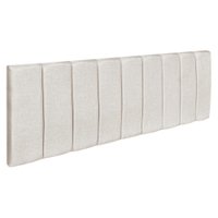 Cabeceira Painel Queen 1,60m Holanda Linho Bege - Pallazio