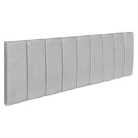 Cabeceira Painel Solteiro 0,90m Holanda Linho Cinza - Pallazio