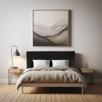 Cabeceira King 1,95m Holanda Suede Preto - Pallazio
