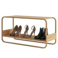 Sapateira Banco Luna 90 cm Pes Metalicos Hanover Dourado Artesano