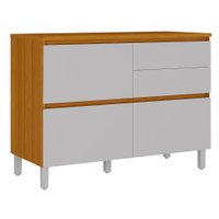 Balcão Gabinete de Cozinha 1,20m 1 Porta 4 Gavetas Lais