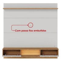 Painel Suspenso Para TV 60 Pol 160 cm Bali Com Led Off White Matte Freijo CLB