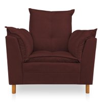 Poltrona de Amamentação com Puff Laura Suede - Pallazio