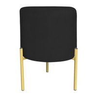 Puff Decorativo Soren Suede Pés de Ferro Dourado - Pallazio