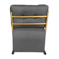Poltrona Luxo Aurora Linho Base de Ferro Dourado - Pallazio
