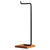 Papeleira Porta Papel Higiênico Eleganza Metal Preto e Madeira - Pallazio