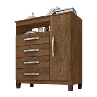 Cômoda Sapateira 1 Porta e 4 Gavetas Monique Malbec - Pallazio