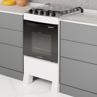 Fogão 4 Bocas a Gás com Tampa Bivolt Premium Plus Realce CR227 Branco