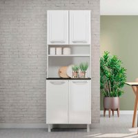 Paneleiro Armário de Cozinha Aço 70cm com 4 Portas Multimóveis CR20525 Branco