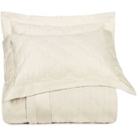 Kit Colcha Casal 3 Pçs Bordados em Cetim 300 Fios Ornament 100% Algodão 230x260cm Altenburg Bege Butter