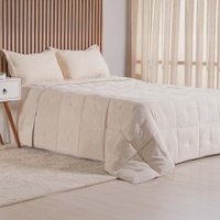 Edredom Casal Toque de Plumas 260 Fios New 180x220cm Tessi Algodão Claro