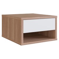 Mesa De Cabeceira Suspensa 1 Gaveta 30 cm B87 Montana Branco NOVAM