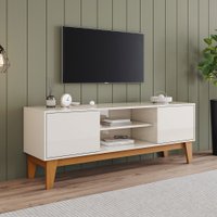 Rack para TV Até 55 Polegadas Alure 2 Portas Cinamomo/Off White - Henn