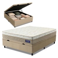Cama Box Baú Colchão Casal Molas Superlastic Euro Pillow Start 138x188x65cm Apolo