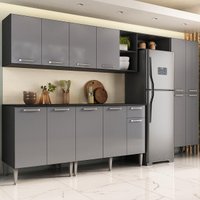 Armário Cozinha Modulada Completa 298cm Pequim Top Multimóveis MP3769