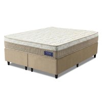 Cama Box Colchão Queen Molas Superlastic Euro Pillow Start 158x198x62cm Apolo - Bege