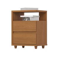 Mesa de Cabeceira Campeche 2 Gavetas Cinamomo - Henn