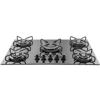 Cooktop a Gás Suggar FG5305AVP 5 Bocas Aço Esmaltado Vidro Preto