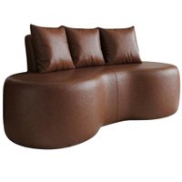 Sofa 2 Lugares Organico 160 cm Ibiza Corino Malbec Vazzano