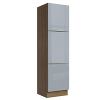 Paneleiro 60 cm 3 Portas Rustic/Cinza Lux Madesa