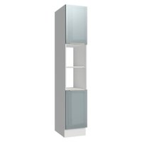 Paneleiro 40 cm 2 Portas e 2 Nichos Branco/Cinza Lux Madesa