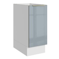Balcão de Cozinha 35 cm 1 Porta (Sem Tampo) Branco/Cinza Lux Madesa