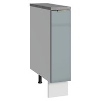 Balcão Porta-Temperos 20 cm 1 Porta Branco/Cinza Lux Madesa
