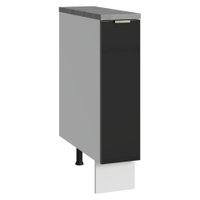 Balcão Porta-Temperos 20 cm 1 Porta Branco/Preto Lux Madesa