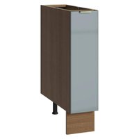 Balcão Porta-Temperos 20 cm 1 Porta (Sem Tampo) Rustic/Cinza Lux Madesa