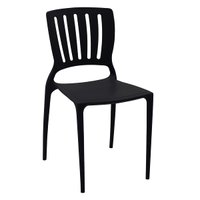 Cadeira Tramontina Manu Empilhável em Polipropileno Preto