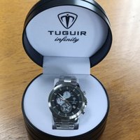 Relógio Masculino de Aço Tuguir Analógico Infinity TGI37244 Prata e Preto