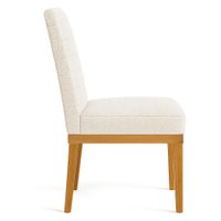 Kit 8 Cadeiras de Jantar Solana Boucle Base de Madeira - Pallazio Cor:Bege