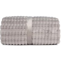 Cobertor King Desert Plush Flanel Fleece 400g/m² 100% Poliéste Altenburg Cinza Nuvem