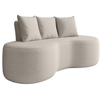 Sofa 2 Lugares Organico Ibiza 160 cm Boucle Cru Vazzano