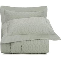 Kit Colcha Casal 3 Pçs Clair 300 Fios 100% Algodão 230x260cm Altenburg Verde Sauge