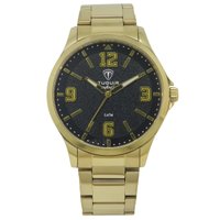 Relógio Masculino de Aço Tuguir Analógico Infinity TGI37239 Dourado e Preto