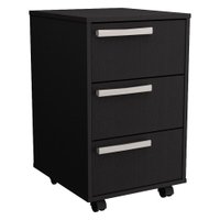 Gaveteiro Para Escritorio 3 Gavetas 65X41 cm Com Rodizios B26 Preto NOVAM