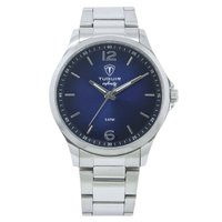Relógio Masculino de Aço Tuguir Analógico Infinity TGI37219 Prata e Azul