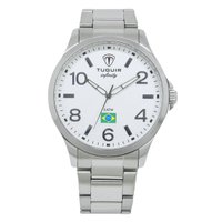 Relógio Masculino de Aço Tuguir Analógico Infinity TGI37226 Prata e Branco
