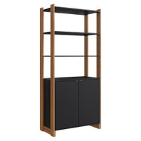 Estante Multiuso 4 Prateleiras EY202 180X73 Mell Preto NOVAM
