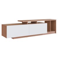 Rack Bancada Para TV 50 Pol 2 Portas 163 cm B91 Montana Branco NOVAM