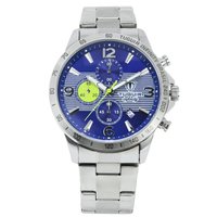 Relógio Masculino de Aço Tuguir Analógico Infinity TGI37245 Prata e Azul