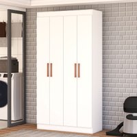 Armário Multiuso Dueto 4 Portas 8 Prateleiras Branco - Panorama Móveis