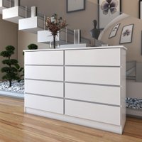 Cômoda House 8 Gavetas Branco - Panorama Móveis