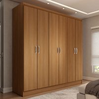 Guarda-Roupa Casal Normandia 6 Portas 2 Gavetas Cinamomo - Panorama Móveis