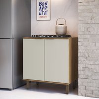 Balcão de Cozinha 80 Cm Florença Naturalle/Sabbia - Decibal