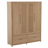 Guarda Roupa Casal Madeira Macica Taeda 4 Portas 178 cm 3305U Tauari Festra