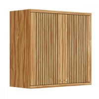 Armário Aéreo de Cozinha 80 Cm Sauvignon 2 Portas 1 Prateleira 100% Mdf Amêndoa - Rio Doce